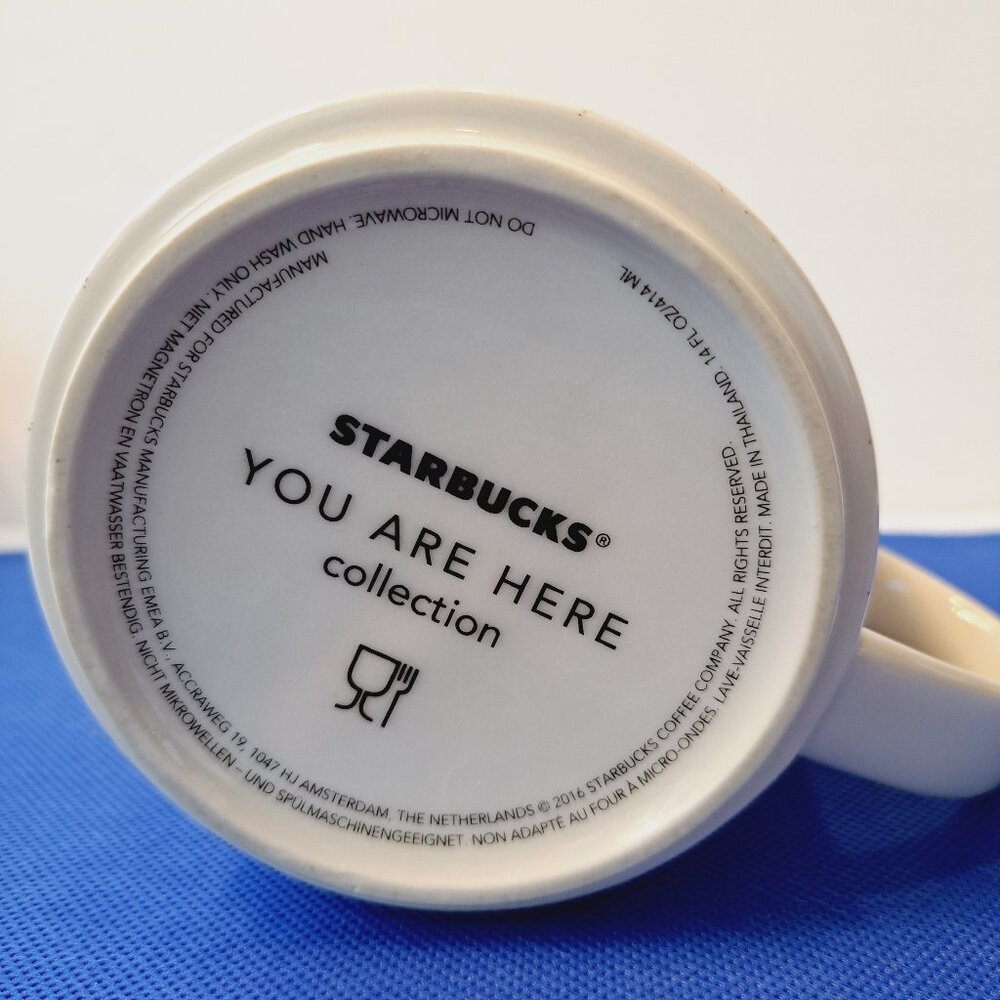 Starbucks You are Here Paris France Europe Christmas Gold Coffee City Mug 14 Oz - Picture 5 of 10